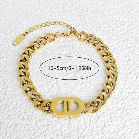 South Korea Titanium Steel Bracelet Female Korean Stainless Steel Color Preservation - view 3