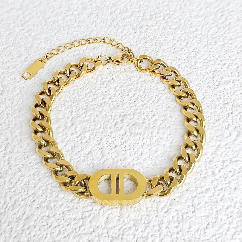 South Korea Titanium Steel Bracelet Female Korean Stainless Steel Color Preservation made by BlueOne Jewelry