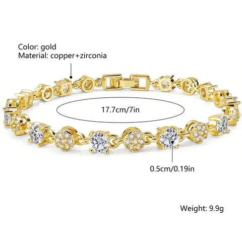 Tennis Bracelet with Zirconia Jewelry Affordable Luxury Design Direct - view 3