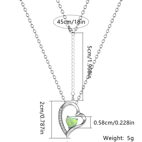 Plated Brass The Opal Pendant Does Not Lose Color Anti-allergy Collarbone Necklace Personalized Collarbone Chain - view 3