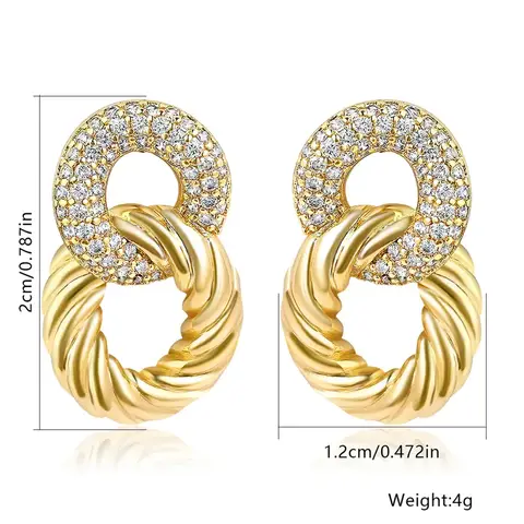 The Accessories Europe and the United States Retro Popular Earrings Geometric - view 3