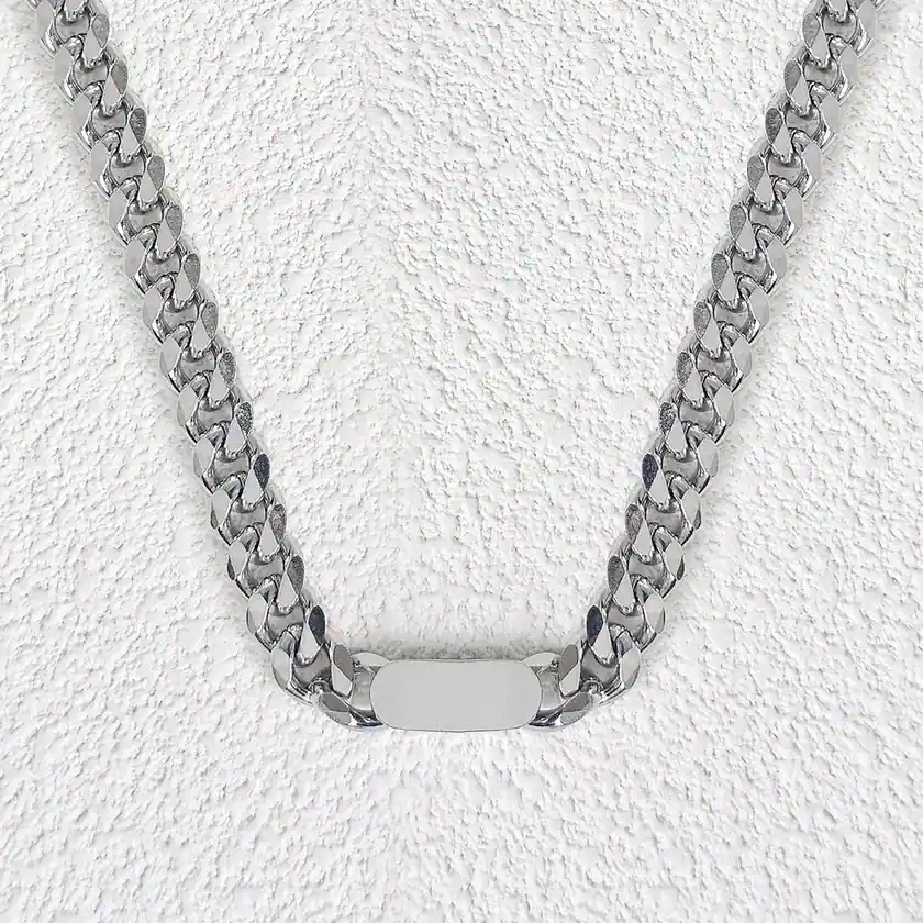 Titanium Steel Does Not Lose Color Cuban Men’s Necklaces Advanced Niche made by BlueOne Jewelry