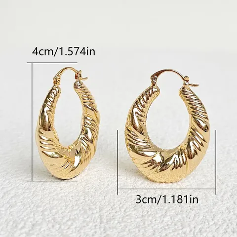 Titanium Steel Earrings Geometric U-shaped Senior Texture Earrings Personality Versatile Women’s - view 3
