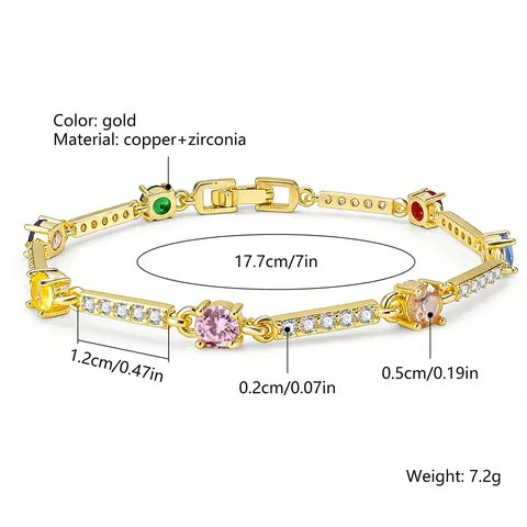 Zirconia Women’s Gold Bracelet European & American Creative - view 3