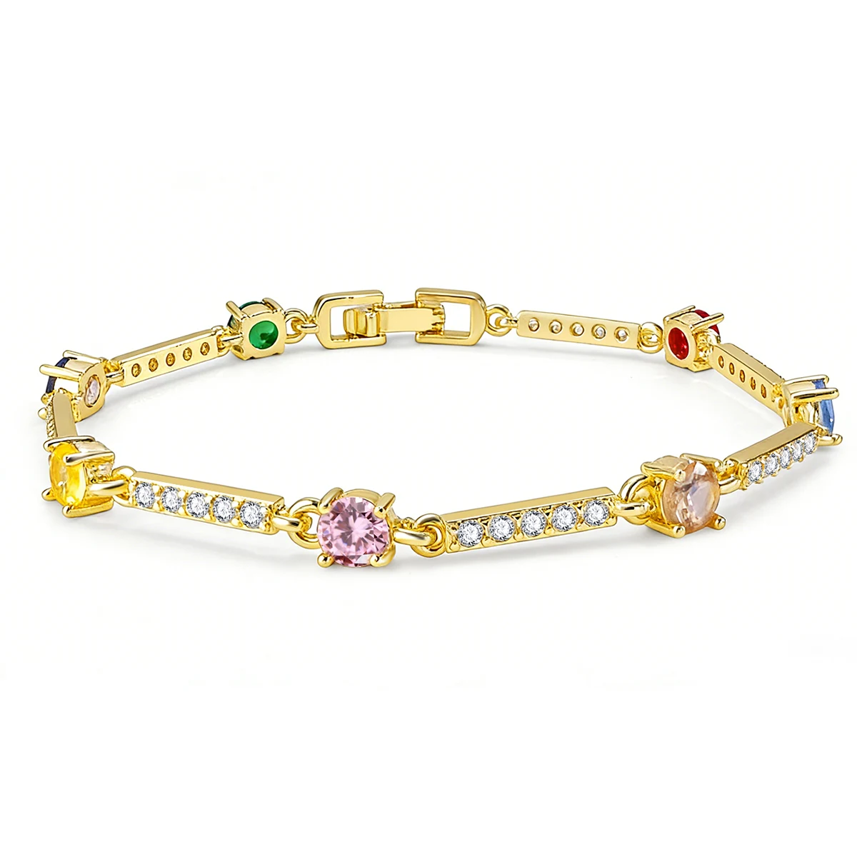 Zirconia Women’s Gold Bracelet European & American Creative made by BlueOne Jewelry