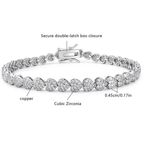 Valentine’s Day Gift: Zircon Inlaid Fashionable Women’s Bracelet - view 3