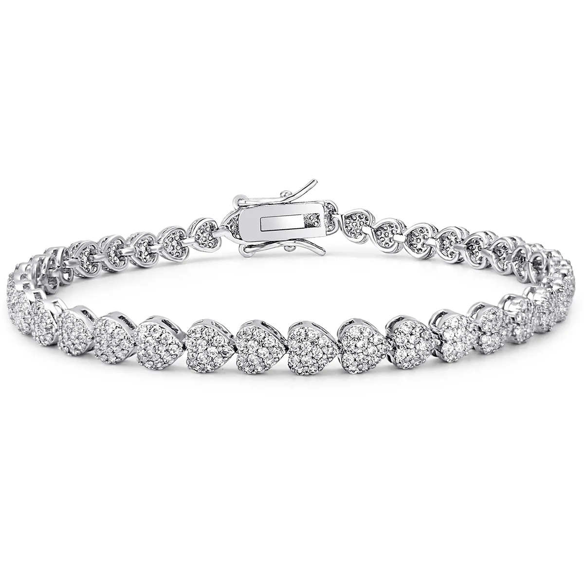Valentine’s Day Gift: Zircon Inlaid Fashionable Women’s Bracelet made by BlueOne Jewelry