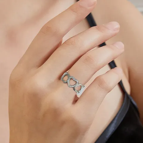 Vintage Love Ring Female Korean Version of the Fashion Wild Personality - view 2