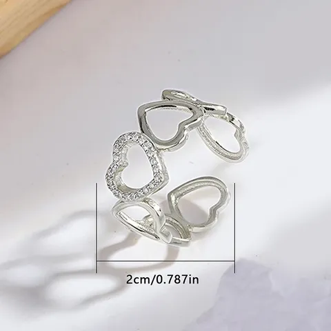 Vintage Love Ring Female Korean Version of the Fashion Wild Personality - view 3