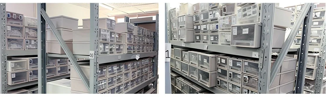 Stock drawers in the BlueOne Jewelry warehouse holding ready to ship jewelry