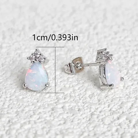 Water Drop Earrings Simple French High-level Earrings Light Luxury Niche Female - view 3