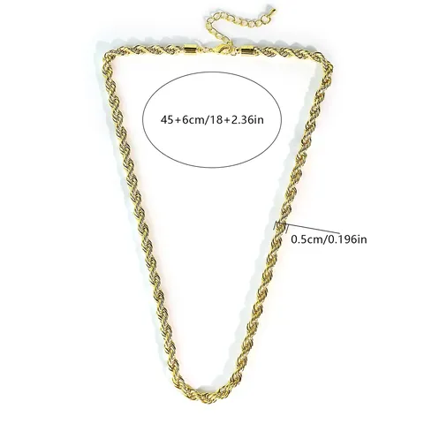 Wenjian Europe and the United States Wind Light Luxury Metal Thick Necklace - view 3