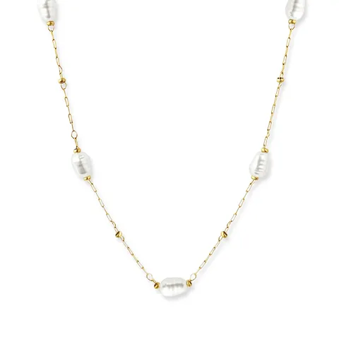 Of Accessories Featuring Niche European and American Style Fashionable Imitation Pearl Necklace - Plated Brass jewelry made by BlueOne Jewelry