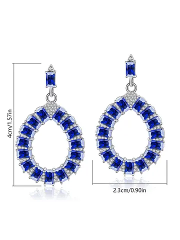 Cubic Zirconia Winter Geometric Zircon Earrings and Stud Earrings Light Luxury - view 3