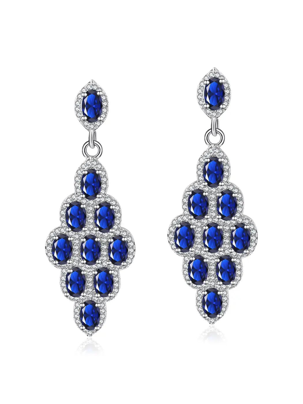Winter Geometric Zircon Earrings and Stud Earrings Light Luxury made by BlueOne Jewelry