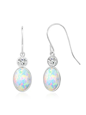 Express .com Oval Opal Earrings - Plated Brass jewelry made by BlueOne Jewelry
