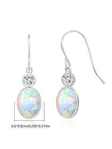 Express .com Oval Opal Earrings - view 3