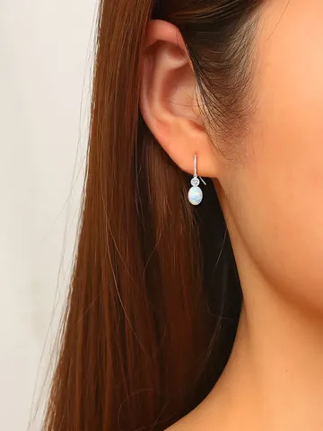 Express .com Oval Opal Earrings - view 2