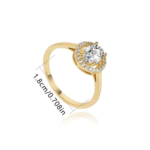 Plated Brass Personalized Ring European and American Fashion Women’s Finger Ring Simple Ring - view 3