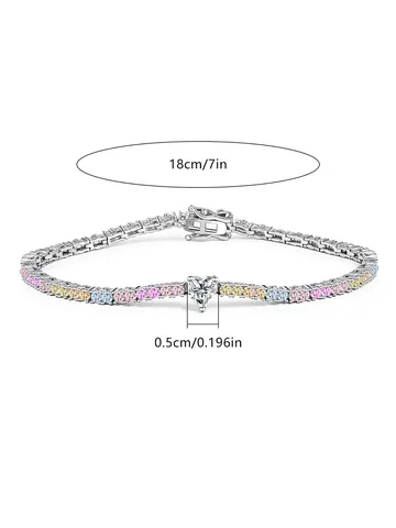 Cubic Zirconia Women Bracelet Full Color Zirconia Wedding Design Women Jewelry - view 3