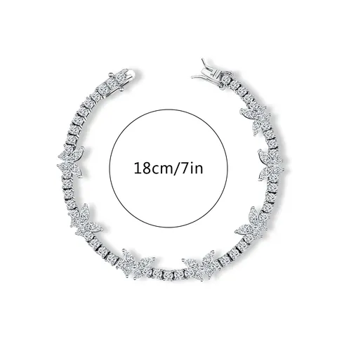 Cubic Zirconia Women Bracelet Full Zirconia Wedding Design Women Jewelry - view 3
