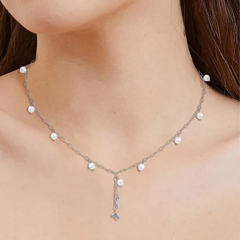 Yan Selected Models Niche Light Luxury Oval Pearl Necklace Faux Pearl Collarbone Chain - view 2