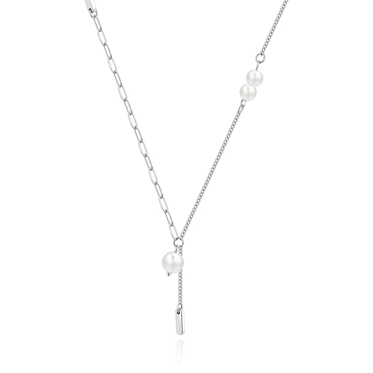 Yanselected Pearl Necklace Imitation Pearl Tassel Necklace Collarbone Chain Light Luxury made by BlueOne Jewelry