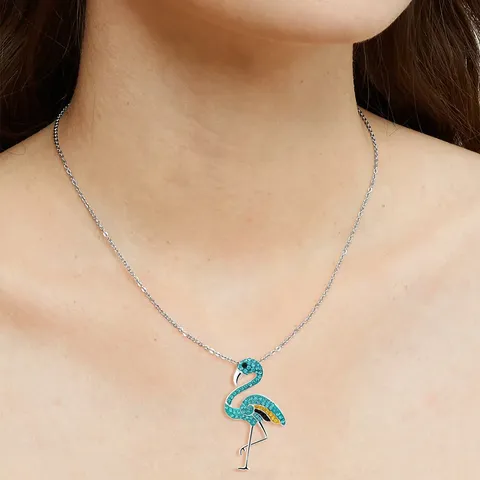 Zircon Flamingo Necklace Platform Europe and the United States Jewelry - view 2