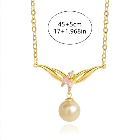 Zirconia Necklace Jewelry Female Light Luxury Ins Fairy Imitation Pearl Pendant Collarbone Chain - view 3