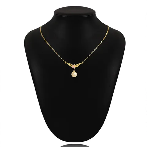Zirconia Necklace Jewelry Female Light Luxury Ins Fairy Imitation Pearl Pendant Collarbone Chain - view 2