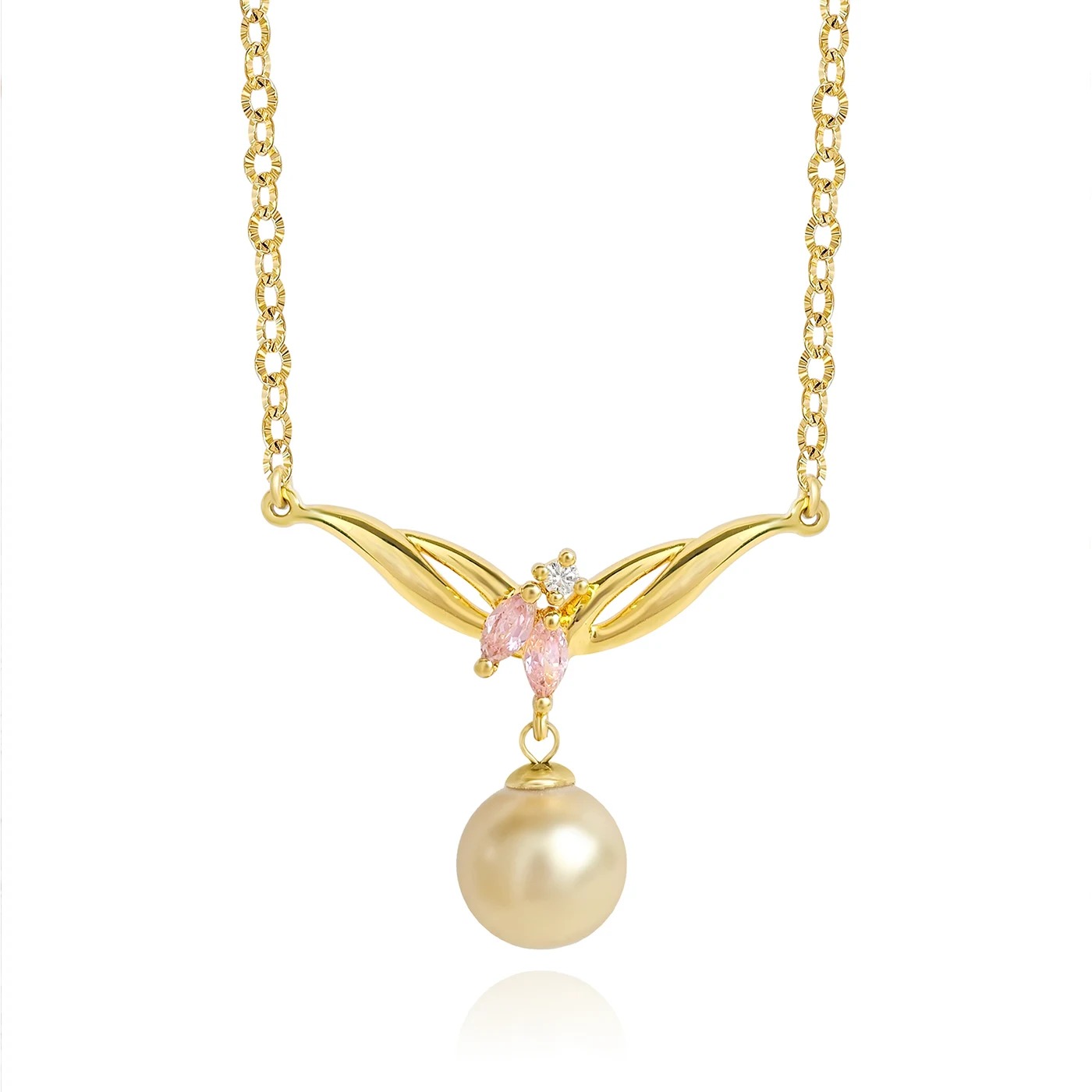 Zirconia Necklace Jewelry Female Light Luxury Ins Fairy Imitation Pearl Pendant Collarbone Chain made by BlueOne Jewelry