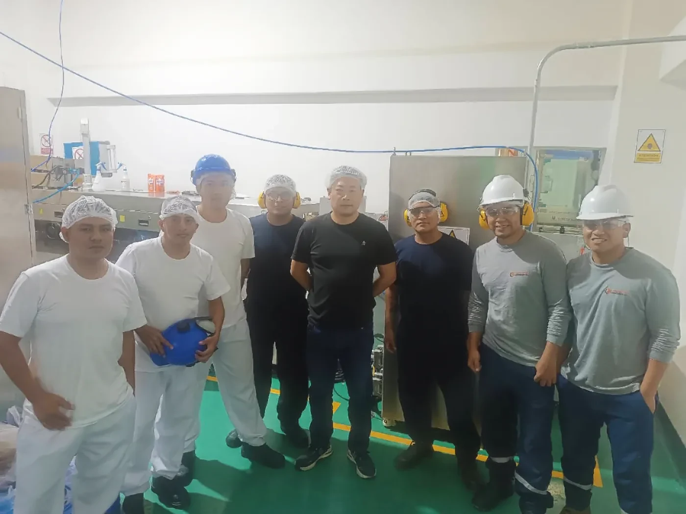 Boevan service engineer commissioning a packing line