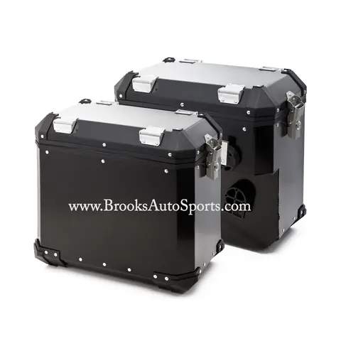 Panniers Black (Left + Right Bags) for R1200GS R1250GS 2013-2025 (WC) LOCKS + MOUNTS