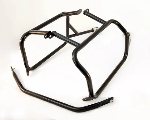 Black stainless steel racks for Triumph Tiger Explorer 1200