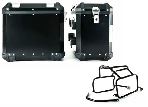 Brooks Pannier system Black (Left + Right Bags) Yamaha Super Tenere 1200XT with Mounting Racks
