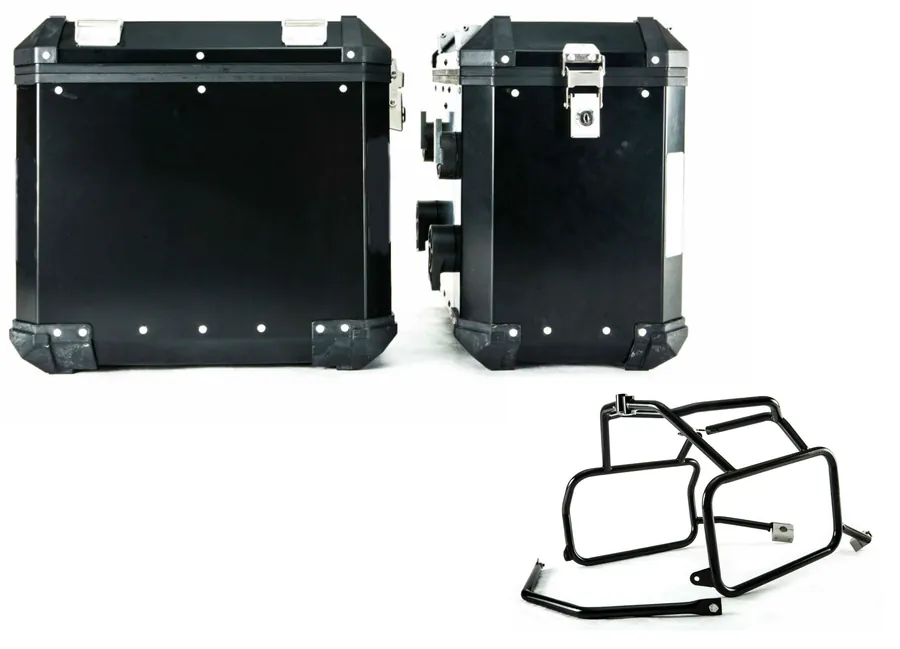 Brooks Pannier system Black (Left + Right Bags) Yamaha Super Tenere 1200XT with Mounting Racks