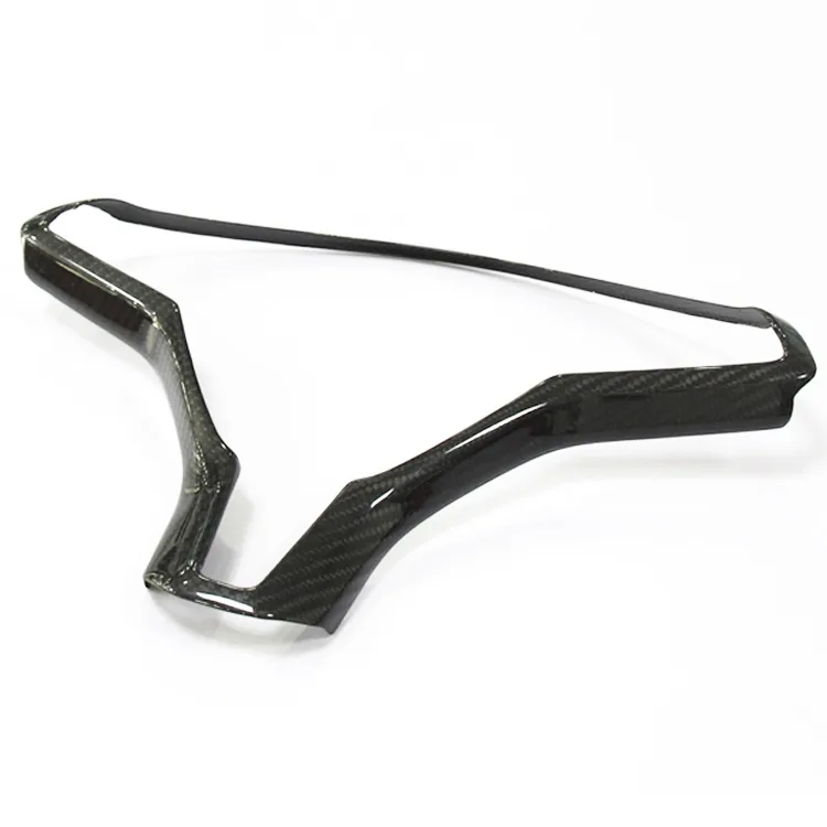 Carbon fiber steering wheel rim sections and trim parts