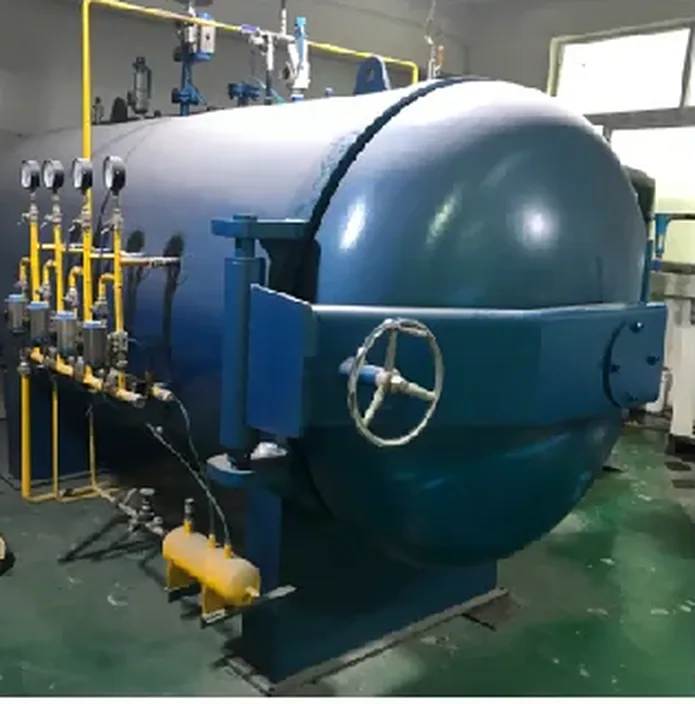 Autoclave pressure vessel used for curing carbon fiber parts in the CarbonWizer workshop