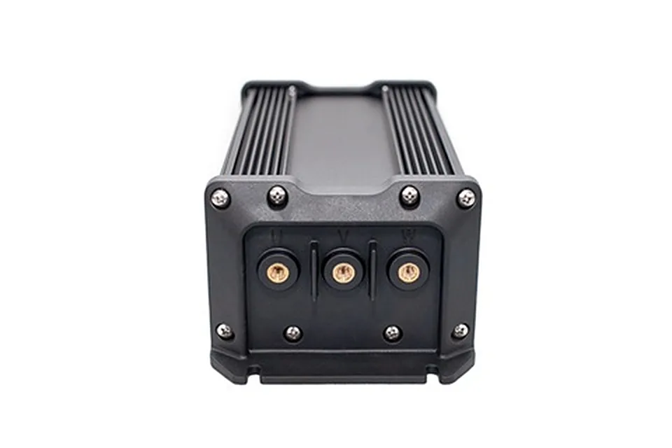 Caroute external controller box viewed from the connector end