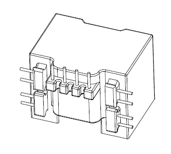 ATQ22 Bobbin 4+4+4 Pins - CB Magnetics