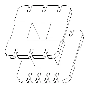 EI 24X7.5 Bobbin, No Pins, 1 Section - CB Magnetics