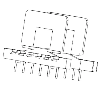 EI 35X10 Bobbin, Horizontal, 6+6 Pins, 1 Section - CB Magnetics
