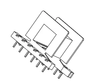 EI 41X13 Bobbin, Horizontal, 6+6 Pins, 1 Section - CB Magnetics