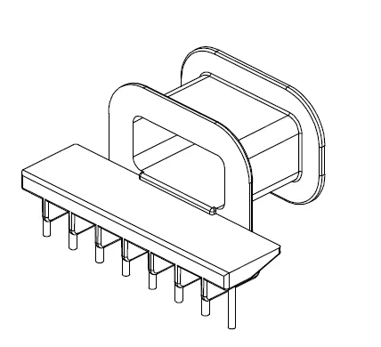 EPC39 BOBBIN, 8pins left, 1 section - CB Magnetics