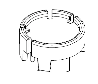 Through hole base DR-15 5 pins - CB Magnetics