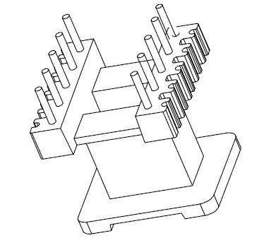 EE1301 Vertical bobbin with 10 Pins - CB Magnetics