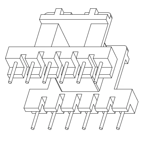 EE30 Horizontal bobbin with 12 Pins - CB Magnetics