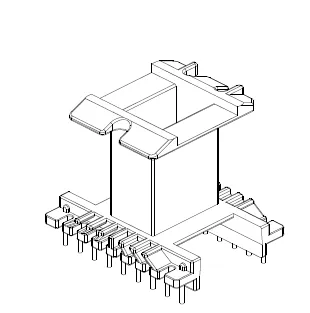 EE42 Bobbin, Vertical, 9+9 Pins, 1 Section - CB Magnetics
