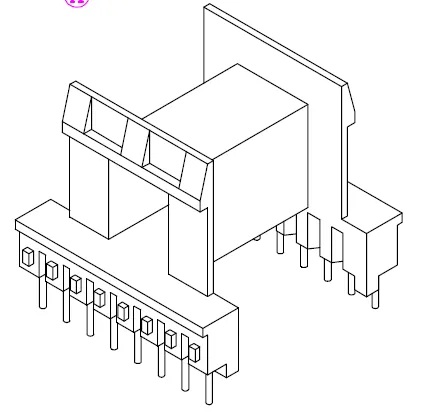 EE4215 Horizontal bobbin with 16 Pins - CB Magnetics
