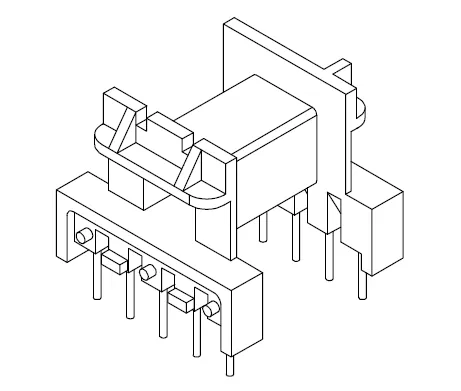 EF20 Horizontal bobbin with 10 Pins - CB Magnetics